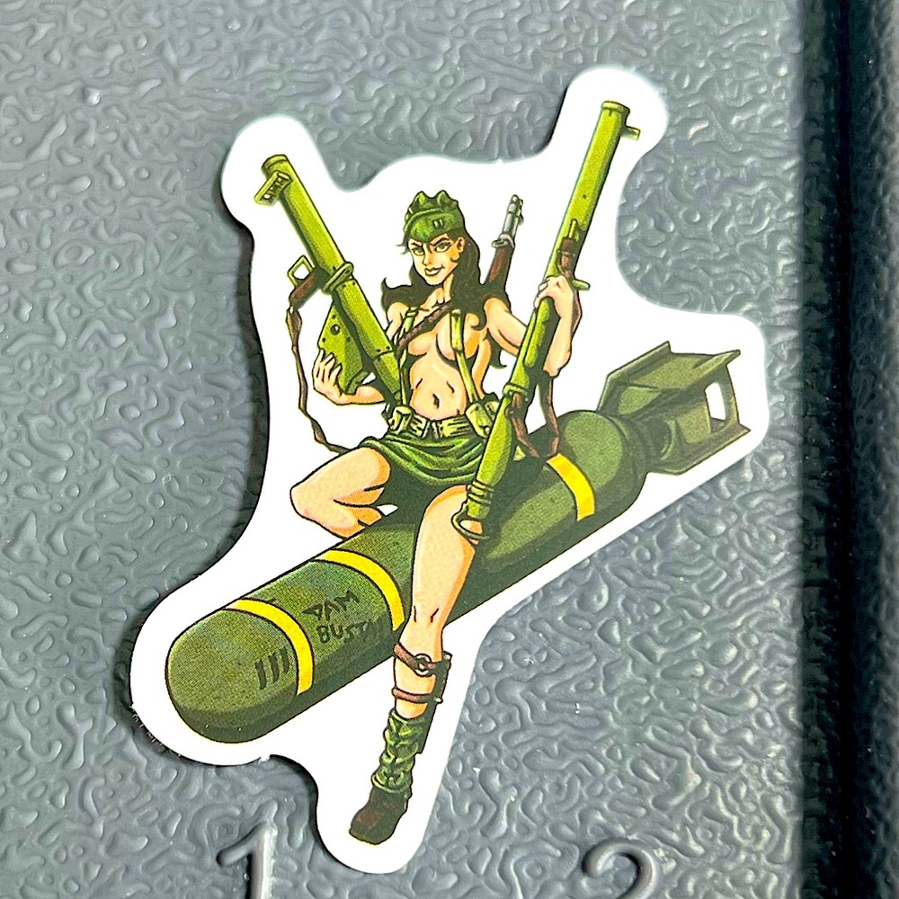 RIDE O DIE Sexy Pinup Gorgeous Sticker Retro Vintage BomberGirl Ace Pilot